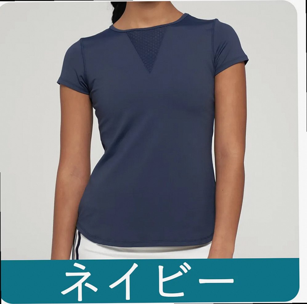 Navy short-sleeve top