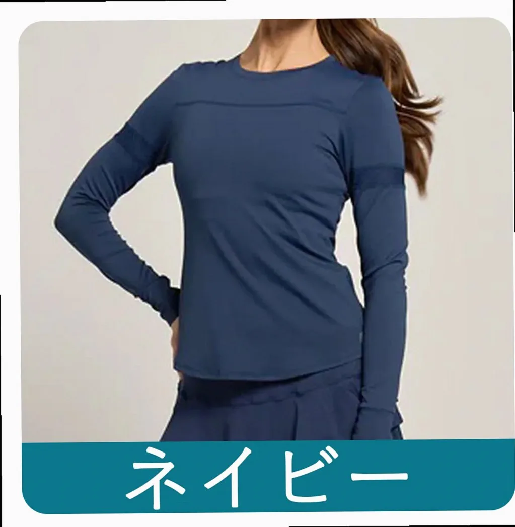 Navy long-sleeve top